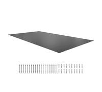 VEVOR Bâche Piscine Hivernage Bulle Piscine Rectangulaire Anthracite PVC 3.5x6m