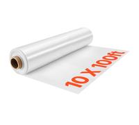 VEVOR Bâche Serre en Polyéthylène 3x30,5 m Film en Plastique Transparent | Pour Jardins, Fermes, Agriculture, Plantes d'Extérieur, 0,152 mm, Couverture Résistante à Eau, Soleil, Gel, Vent, Poussière