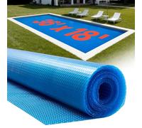 VEVOR Bâche Solaire Piscine Rectangulaire 11x5,5 m Couverture Solaire Piscine 0,2 mm Bâche à Bulles Polyéthylène pour Piscines Hors Sol Creusées, Absorption Chaleur Jour Rétention Chaleur Nuit, Bleu