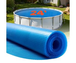 VEVOR Bâche Solaire Piscine Ronde 7,3 m Couverture Solaire Piscine Bâche à Bulles 0,2 mm en Polyéthylène PE Absorption de Chaleur Jour et Rétention Chaleur Nuit pour Piscines Hors Sol Creusées, Bleu