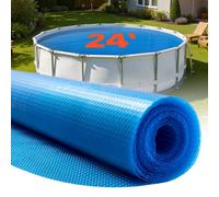 VEVOR Bâche Solaire Piscine Ronde 7,3 m Couverture Solaire Piscine Bâche à Bulles 0,3 mm en Polyéthylène PE Absorption de Chaleur Jour et Rétention Chaleur Nuit pour Piscines Hors Sol Creusées, Bleu