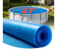 VEVOR Bâche Solaire Piscine Ronde 8,23 m Couverture Solaire Piscine 0,4 mm Bâche à Bulles en Polyéthylène PE pour Piscines Hors Sol Creusées, Absorption de Chaleur Jour et Rétention Chaleur Nuit, Bleu