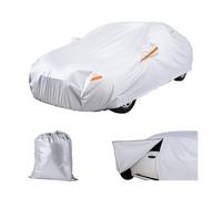 VEVOR Bâche Voiture pour Berlines Européennes Taille Moyenne, Housse de Protection Auto Complète, Couverture Imperméable Toutes Saisons, Protection contre Soleil Pluie Vent Poussière Neige, Argentée