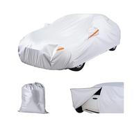 VEVOR Bâche Voiture pour Berlines Européennes Taille Moyenne, Housse de Protection Auto Complète, Couverture Imperméable Toutes Saisons, Protection Contre Soleil Pluie Vent Poussière Neige, Argentée