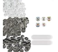 VEVOR Badge Personnalisé 32 mm 500 Kits de Consommables Badges à Épingles Fournitures pour la Fabrication de Badge Rond avec Couvercle Fond Plastique Métallique Papier Film Pas de Machine à Badges