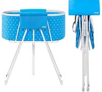 VEVOR Baignoire portable pour chiens, soulevable et pliable, avec fonction d'écoulement rapide, convient pour le bain et le toilettage des chiens et des chats, bleu clair