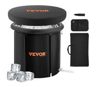 VEVOR Bain Froid Portable 80 x 75 cm 290 L, Baignoire Gonflable Pliable, Seau Bain de Glace pour Sportifs, Thérapie par Eau Froide, avec Couvercle, pour Adulte, Extérieur, Maison, Salle de Sport