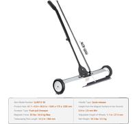 VEVOR Balai magnétique, capacité maximale d'absorption 25 kg, hauteur de poignée réglable, 411in 55lbs MAX