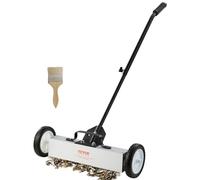 VEVOR Balai magnétique roulant de 20,4 kg avec roues, grand balai à gazon magnétique de 45,7 cm, balayeuse magnétique de type poussoir, aimant avec poignée télescopique, nettoyage facile de l'atelier