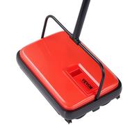 VEVOR Balai Mécanique Largeur 200 mm Balayeuse Manuelle avec Bac à Poussière 300 ml Rouge