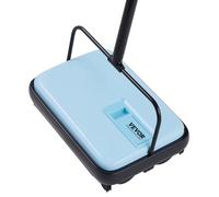 VEVOR Balai Mécanique Largeur de Balayage 170 mm, Balayeuse Manuelle pour Planchers et Tapis avec Bac à Poussière 300 ML Facile à Vider, Nettoyeur de Sols sans Électricité pour Bureau Maison, Bleu