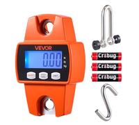 VEVOR Balance à Grue Numérique 300 kg Balance Suspendue Précision 50 g Peson Électronique Portable pour Ferme, Chasse, Pêche, avec Boîtier en Aluminium Moulé, Écran LCD, 3 Unités, Arrêt Automatique