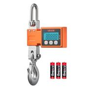 VEVOR Balance à Grue Numérique 500 kg Balance Suspendue Industrielle Précision 100 g Peson Électronique pour Entrepôts Exploitations Agricoles, Écran LCD, 3 Unités, Arrêt Auto, Boîtier Aluminium Moulé