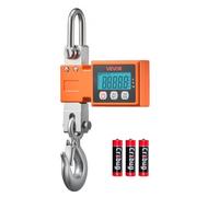VEVOR Balance à Grue Numérique 500 kg Balance Suspendue Industrielle Précision 100 g Peson Électronique pour Entrepôts Exploitations Agricoles, Écran LCD, 3 Unités, Arrêt Auto, Boîtier Aluminium Moulé