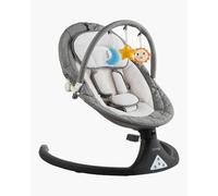 VEVOR Balancelle Transat Bébé 5 Vitesses 3 Positions de Siège Panneau Tactile PVC Télécommande Bluetooth 10 Berceuses Barre de Jouets, Charge 9 kg, Balançoire Portable pour Bébé Nouveau-nés 0-9 Mois