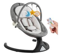 VEVOR Balancelle Bébé 5 Vitesses 3 Positions de Siège Télécommande Barre Jouets