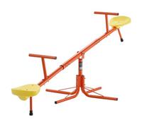 VEVOR Balançoire à Bascule, Capacité de Charge 45,4 kg par Siège, avec Poignées Confortables, Pieds de Support 4 Broches, Équipement de Jeu Extérieur, Rotation à 360°, pour 2 Enfants de 3 Ans et Plus