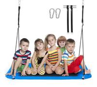 VEVOR Balançoire à Plateforme 152,4 cm, Balançoire d'Arbre Charge 317 kg, Siège de Balançoire en Oxford 900D, avec 2 Sangles de Suspension et Cordes Multi-Brins Réglables, pour Enfants Extérieur, Bleu