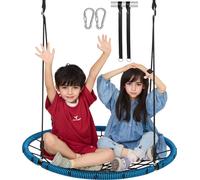 VEVOR Balançoire Toile d'Araignée Balançoire Ronde pour Enfants 101,6 cm Bleu