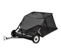 VEVOR Balayeuse à gazon à tracter, 400 L, grand balai ramasseur de feuilles et d'herbe robuste, 106,6 cm, conception de corde de déversement, hauteur de balayage réglable pour ramasser débris, herbe