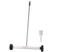 VEVOR Balayeuse Magnétique avec Roues 44,5 cm, Balai Magnétique Capacité Maximale 4,5 kg, Manche Réglable, Légère, Nettoyage Facile, Outil pour Ramasser les Clous et les Vis, Atelier Garage Chantier