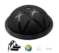 VEVOR Ballon d'Équilibre Demi-ballon de Yoga 58 cm Bande de Résistance Noir