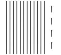 VEVOR Balustre en métal pour escalier - broches en aluminium 1118 x 13 mm - 31 pièces