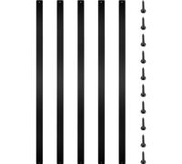 VEVOR Balustres de terrasse en métal, 75 x 2,5 cm, balustre d'escalier en alliage d'aluminium lot de 16, avec vis, pour terrasse en bois et composite, balustre élégant pour escalier extérieur, porche