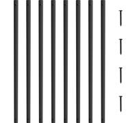 VEVOR Balustres métalliques pour escaliers, 25 x 5,5 x 965 mm, balustres décoratifs plats en alliage d'aluminium, paquet de 72 balustres de finition avec vis, balustrade de finition creuse classique