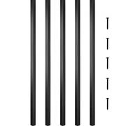 VEVOR Balustres Terrasse 66 x 1,9cm 101 PCS, Barres Garde-Corps Alliage Aluminium Barreaux de Sécurité Carrés Rampe Rambarde Balustrade Accessoires Installation pour Terrasses Balcon