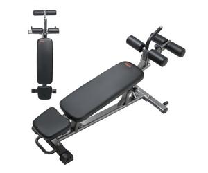 VEVOR Banc à Abdominaux pour Sit Up, Banc de Musculation Abdominal Incurvé avec Poignée de Crunch Inversée, Hauteurs Réglable à 4 Niveaux, en Acier Robuste, Charge 454 kg, pour Domicile Gym Fitness