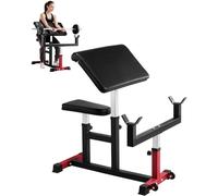 VEVOR Banc à Biceps Charge Maximale de 200 kg, Pupitre à Biceps pour Entraînement avec Haltères et Barre d’Haltères, Banc de Musculation de Bras, Équipement de Gym Salle de Sport, pour Fitness