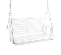 VEVOR Banc de balançoire porche bois suspendu jardin patio cour blanc 1240 mm