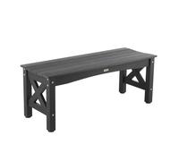 VEVOR Banc de Jardin, 113 cm, Banquette d'extérieur en Plastique, capacité de Charge de 272 kg, résistant aux intempéries avec Pieds épais et Patins réglables, pour terrasse, Parc, Cour, Porche, Noir