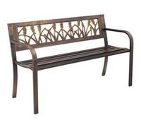 Banc de Jardin 127cm Capacité 250kg Alliant Confort et Charme pour Terrasse