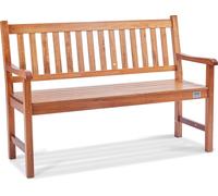 VEVOR Banc de jardin Banc de terrasse en bois, 127 cm Banc de parc Banc de repos 363 kg de capacité de charge, 3 personnes Banc de jardin et de parc avec dossier & accoudoirs, banc vintage pour jardin