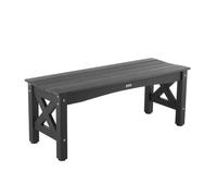 VEVOR Banc de jardin en plastique 113 cm capacité de charge de 272 kg noir