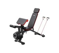 VEVOR Banc de Musculation Capacité de Charge de 363 kg, Banc Plat Réglable, Équipement de Fitness pour Abdominaux, avec Extension de Jambe, Coussin à Biceps, pour Entraînement Complet du Corps Sit-up