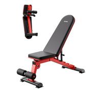 VEVOR Banc de Musculation Capacité de Charge de 544 kg, Banc Plat Réglable Pliable Stable, Équipement de Fitness avec Pliage et Réglage Rapides, pour Entraînement Complet du Corps, Gym, Domicile