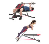 VEVOR Banc de Musculation Multifonction pour Entraînement Complet du Corps, Banc Lombaire Hyperextension Réglable, Chaise Romaine Capacité de 300 kg, pour Fitness Dos Bras Abdomen Gym Domicile