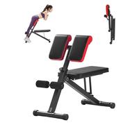 VEVOR Banc de Musculation Multifonction pour Entraînement Complet du Corps, Banc Lombaire Hyperextension Réglable et Pliable, Chaise Romaine Capacité 150 kg, Équipement pour Fitness Dos Bras Abdomen