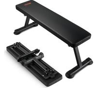 VEVOR Banc de musculation plat Banc de musculation pliable, capacité de charge extrême 454 kg, banc d'entraînement Fitness Banc de poussée à domicile