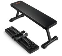 VEVOR Banc de musculation pliable, banc plat d'entraînement, capacité de charge extrême 454 kg, pour l'entraînement complet du corps, la musculation polyvalente et l'exercice des muscles abdominaux