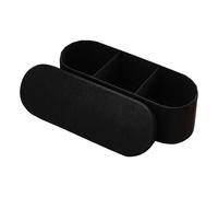 VEVOR Banc de Rangement Ovale, Coffre de Rangement rembourré Pliable en Polaire Teddy, Banquette Rabattable, Charge de 299,37 kg, Pouf de Bout de lit, pour Salon, Chambre à Coucher, entrée, Noir