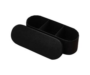 VEVOR Banc de rangement ovale, coffre de rangement rembourré pliable en polaire Teddy, banquette rabattable, charge de 299,37 kg, pouf de bout de lit, pour salon, chambre à coucher, entrée, noir