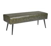 VEVOR Banc en Cuir PU de 110 x 40 x 43 cm, Bout de Lit avec Pieds en Métal, Banquette Moderne, Meuble Repose-Pieds pour Chambre à Coucher, Entrée, Salon, Salle à Manger, Couloir, Maison, Vert