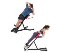 VEVOR Banc Lombaire Réglable, Banc d'Hyperextension Capacité de 136 kg, Chaise Romaine Multifonction, Équipement d'Exercice pour Fessiers, Ischio-jambiers, Bas du Dos et Abdomen, Fitness Gym Domicile