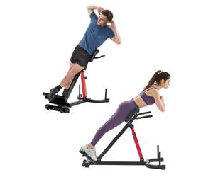 VEVOR Banc Lombaire Réglable, Banc d'Hyperextension Capacité de 158 kg, Chaise Romaine Multifonction, Équipement d'Exercice pour Fessiers, Ischio-jambiers, Bas du Dos et Abdomen, Fitness Gym Domicile
