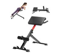 VEVOR Banc Lombaire Réglable et Pliable, Banc d'Hyperextension Capacité de 113 kg, Chaise Romaine Multifonction, Équipement d'Exercice pour Fessiers, Ischio-jambiers, Bas du Dos et Abdomen, Fitness