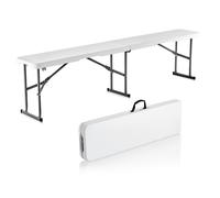 VEVOR Banc pliant en plastique banc d'extérieur portable 1 PCS 1820 mm blanc